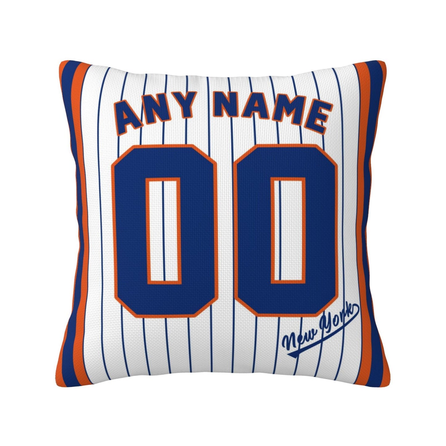Custom New York Mets Pillow Decorative Throw Pillow Case - Print Personalized Football Team Fans Name & Number Birthday Gift Football Pillows