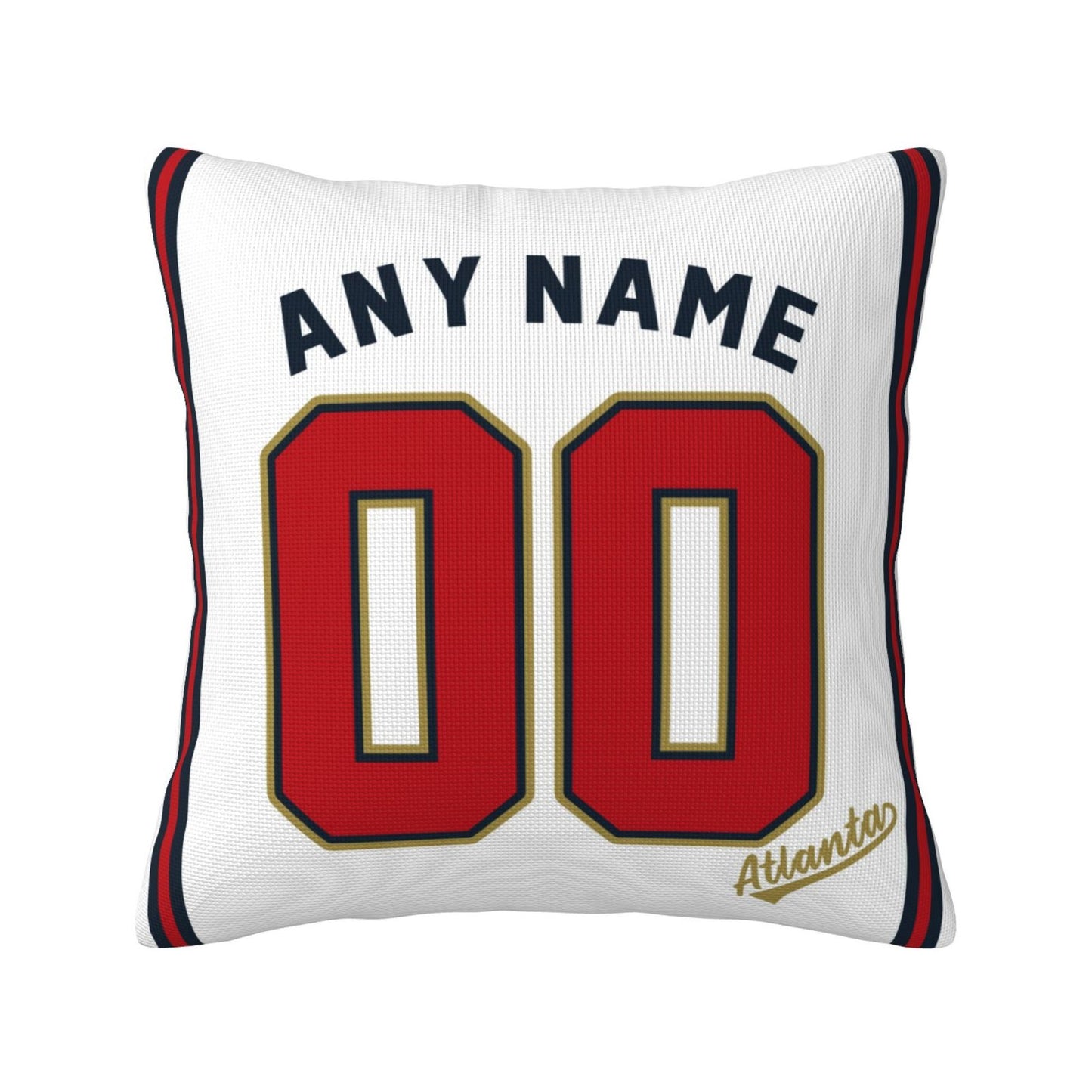 Custom Atlanta Braves Pillow Decorative Throw Pillow Case - Print Personalized Football Team Fans Name & Number Birthday Gift Football Pillows