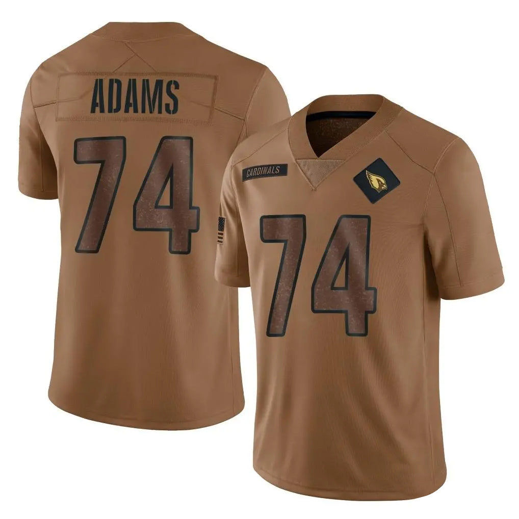 A.Cardinals #74 Isaiah Adams Player Brown Limited Salute To Service Game BALCE Stitched Jerseys