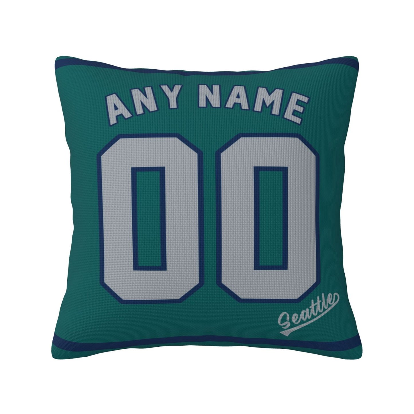 Custom Seattle Mariners Pillow Decorative Throw Pillow Case - Print Personalized Football Team Fans Name & Number Birthday Gift Football Pillows