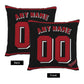 Custom Cincinnati Reds Pillow Decorative Throw Pillow Case - Print Personalized Football Team Fans Name & Number Birthday Gift Football Pillows