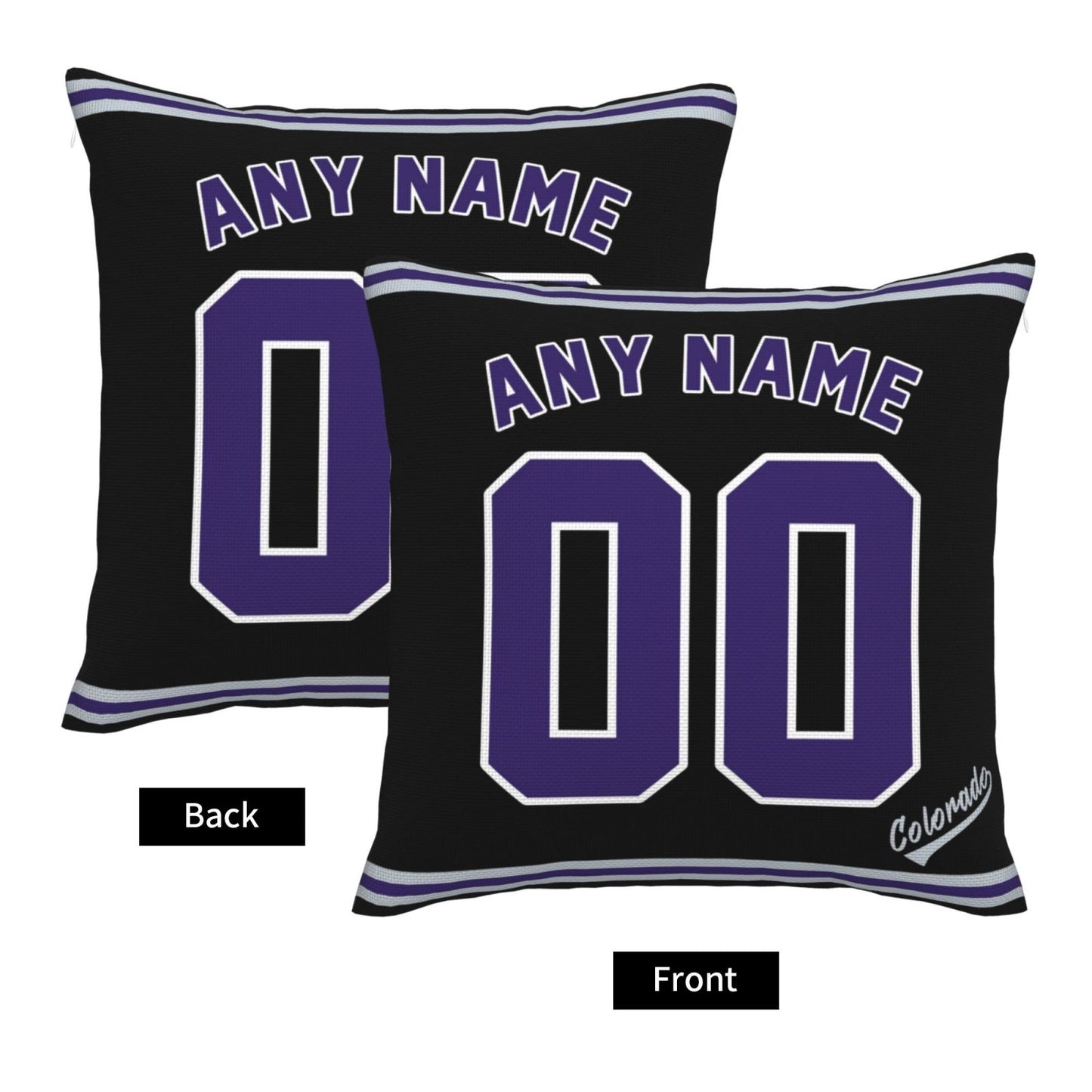 Custom Colorado Rockies Pillow Decorative Throw Pillow Case - Print Personalized Football Team Fans Name & Number Birthday Gift Football Pillows