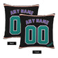 Custom A.Diamondbacks Black Green Pillow Decorative Throw Pillow Case - Print Personalized Football Team Fans Name & Number Birthday Gift Football Pillows