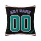 Custom A.Diamondbacks Black Green Pillow Decorative Throw Pillow Case - Print Personalized Football Team Fans Name & Number Birthday Gift Football Pillows