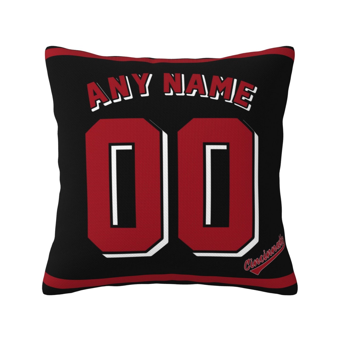 Custom Cincinnati Reds Pillow Decorative Throw Pillow Case - Print Personalized Football Team Fans Name & Number Birthday Gift Football Pillows