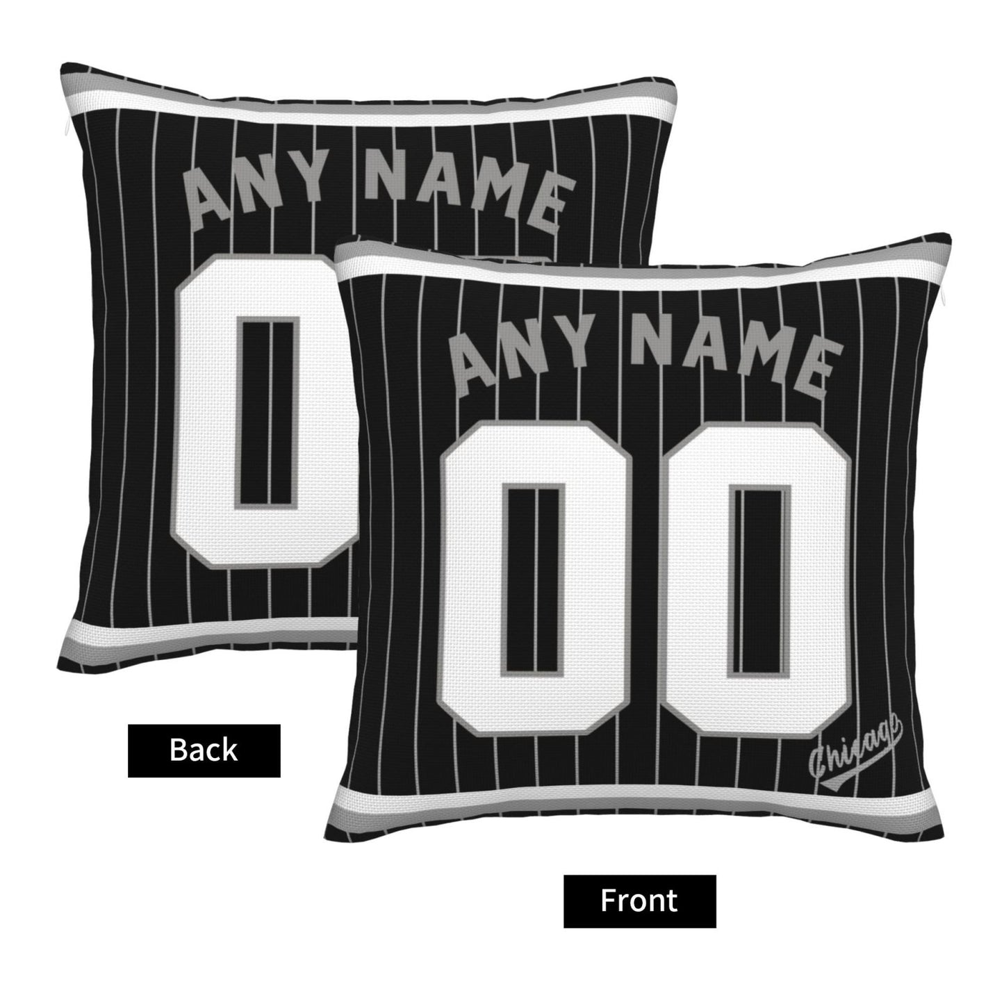 Custom Chicago White Sox Pillow Decorative Throw Pillow Case - Print Personalized Football Team Fans Name & Number Birthday Gift Football Pillows