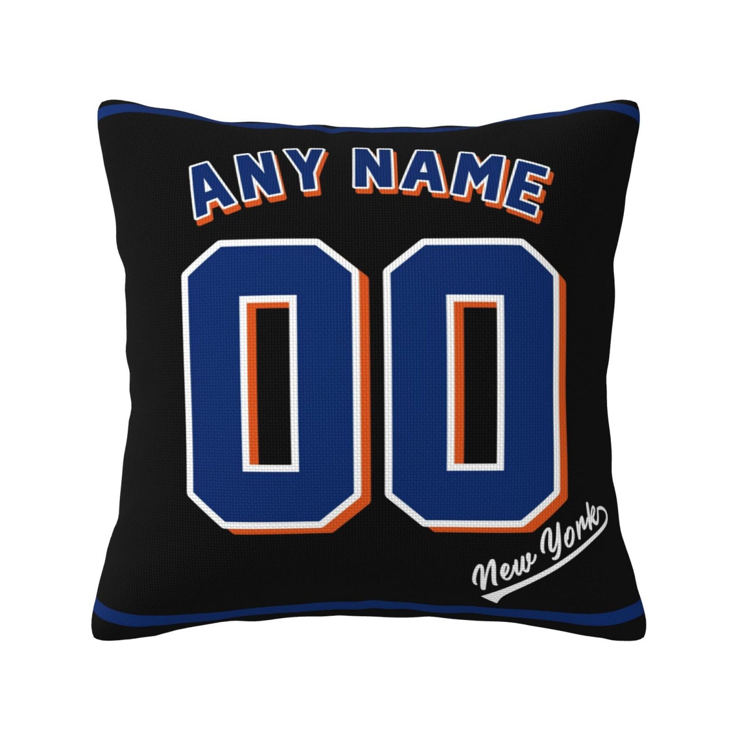 Custom New York Mets Pillow Decorative Throw Pillow Case - Print Personalized Football Team Fans Name & Number Birthday Gift Football Pillows
