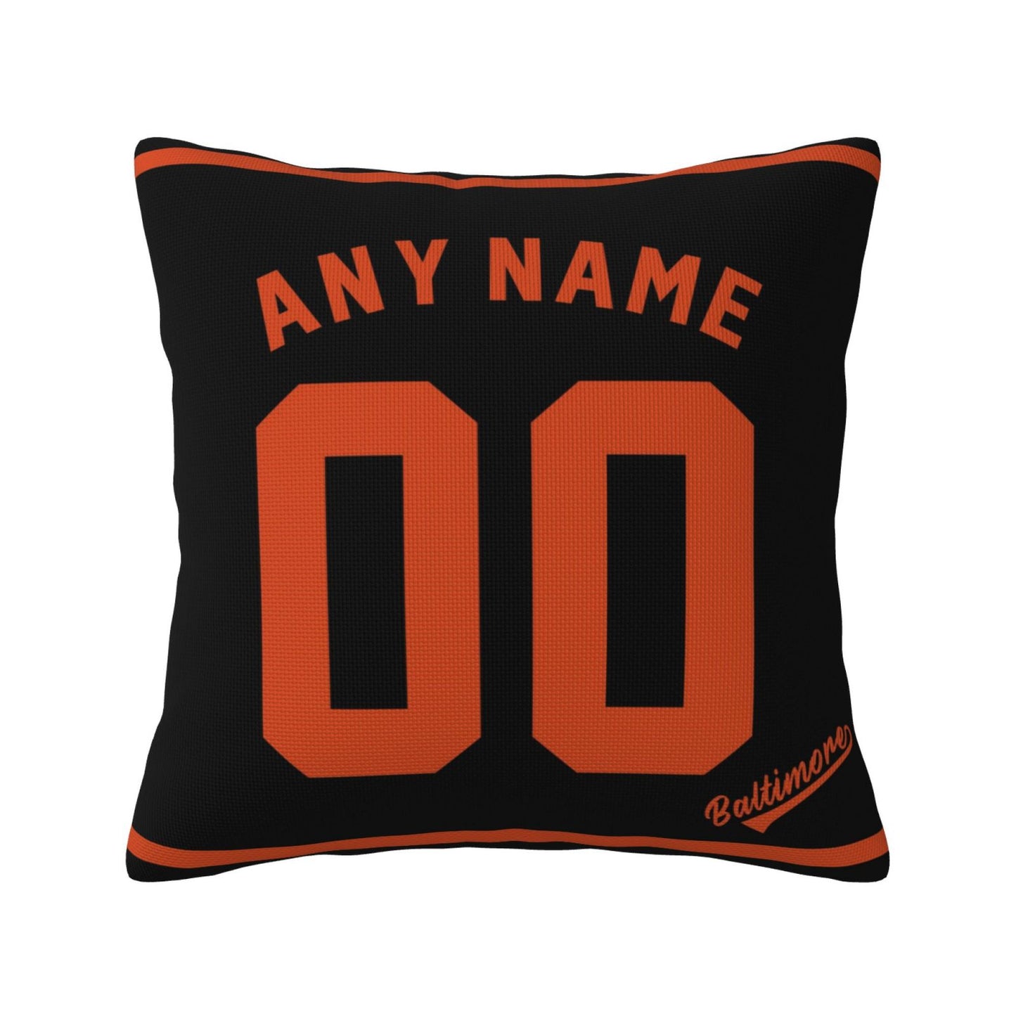 Custom Baltimore Orioles Pillow Decorative Throw Pillow Case - Print Personalized Football Team Fans Name & Number Birthday Gift Football Pillows