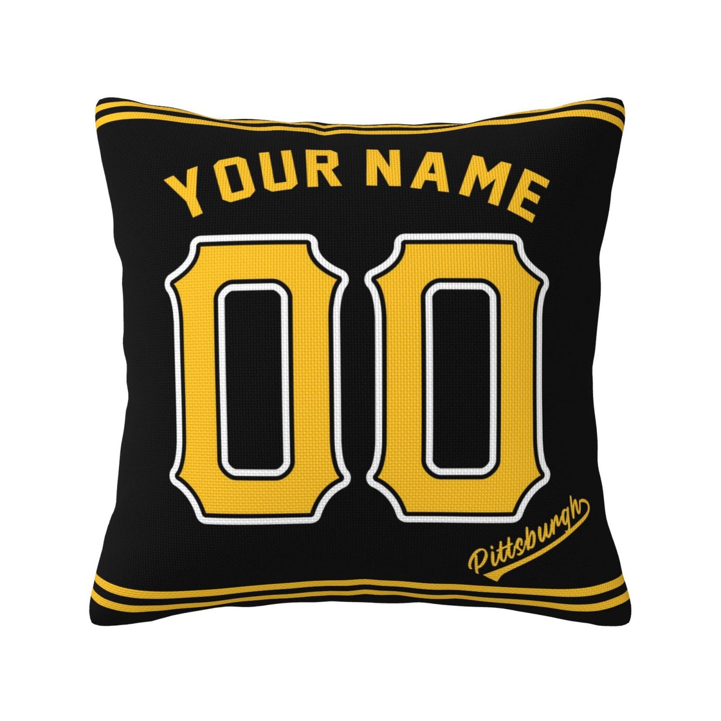 Custom Pittsburgh Pirates Pillow Decorative Throw Pillow Case - Print Personalized Football Team Fans Name & Number Birthday Gift Football Pillows