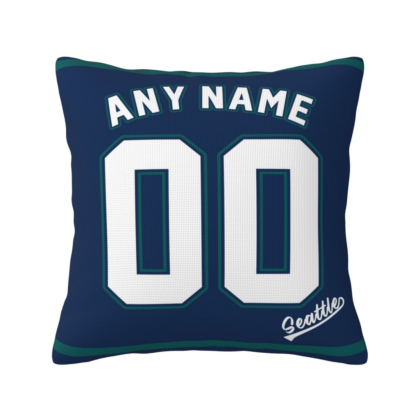 Custom Seattle Mariners Pillow Decorative Throw Pillow Case - Print Personalized Football Team Fans Name & Number Birthday Gift Football Pillows