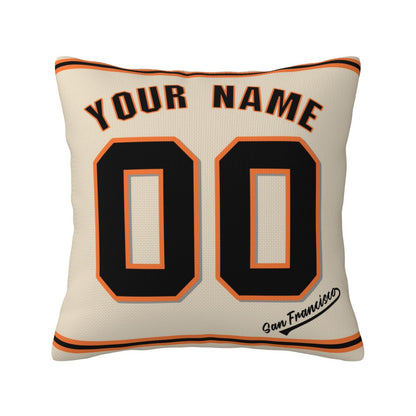 Custom San Francisco Giants Pillow Decorative Throw Pillow Case - Print Personalized Football Team Fans Name & Number Birthday Gift Football Pillows