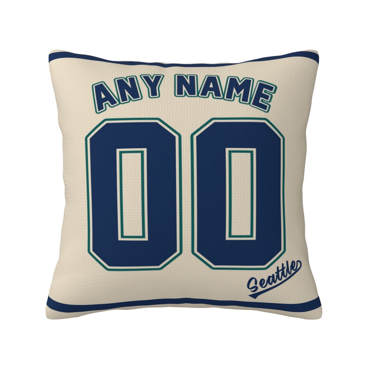 Custom Seattle Mariners Pillow Decorative Throw Pillow Case - Print Personalized Football Team Fans Name & Number Birthday Gift Football Pillows