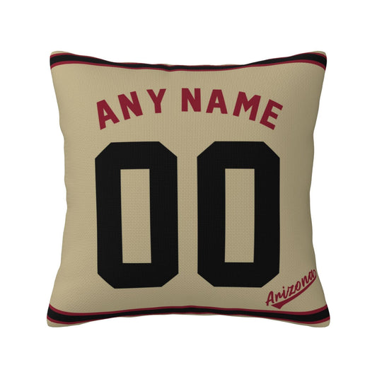 Custom A.Diamondbacks Gold Pillow Decorative Throw Pillow Case - Print Personalized Football Team Fans Name & Number Birthday Gift Football Pillows