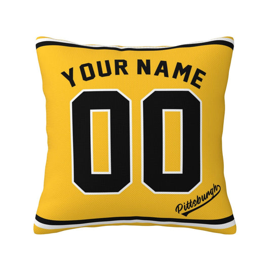 Custom Pittsburgh Pirates Pillow Decorative Throw Pillow Case - Print Personalized Football Team Fans Name & Number Birthday Gift Football Pillows