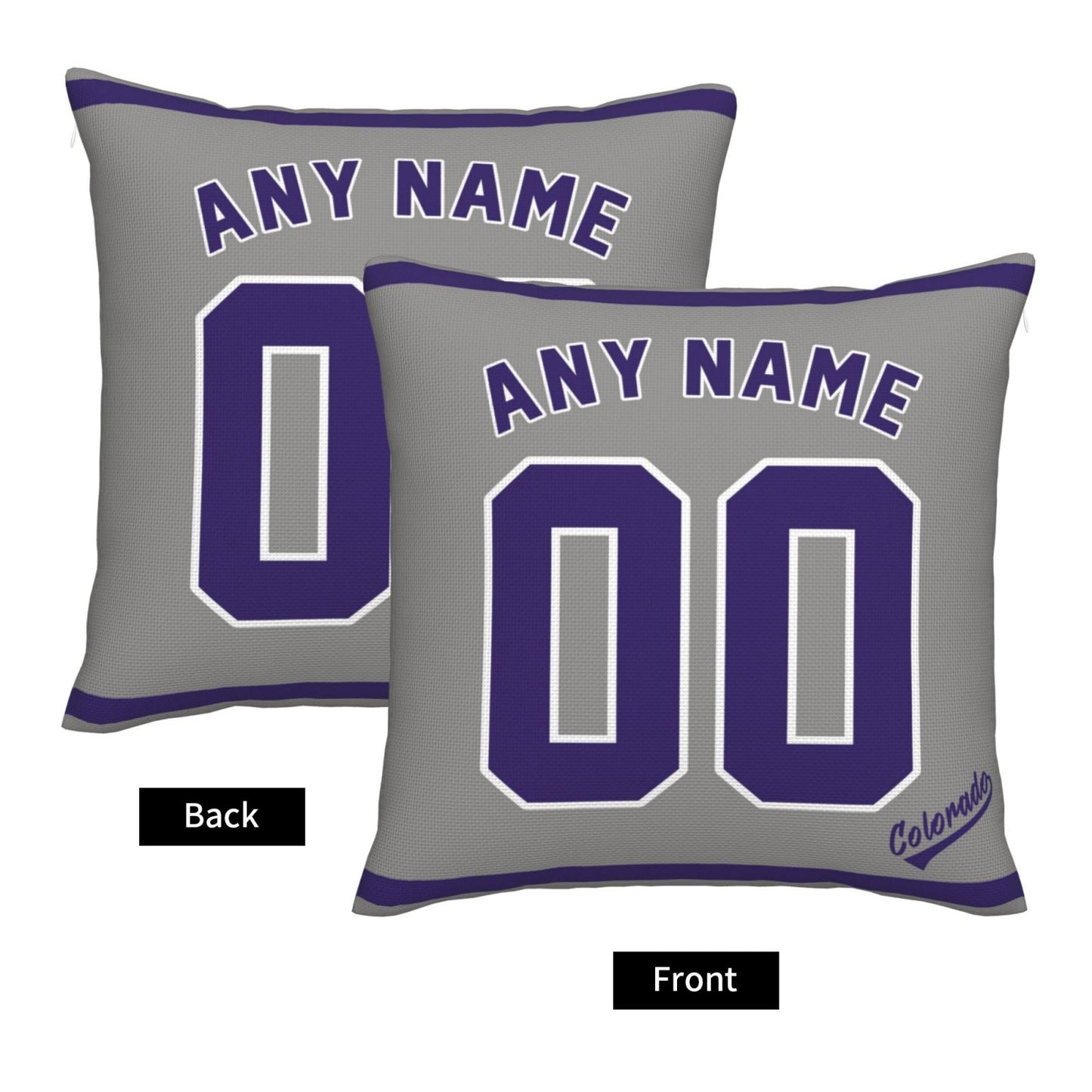 Custom Colorado Rockies Pillow Decorative Throw Pillow Case - Print Personalized Football Team Fans Name & Number Birthday Gift Football Pillows