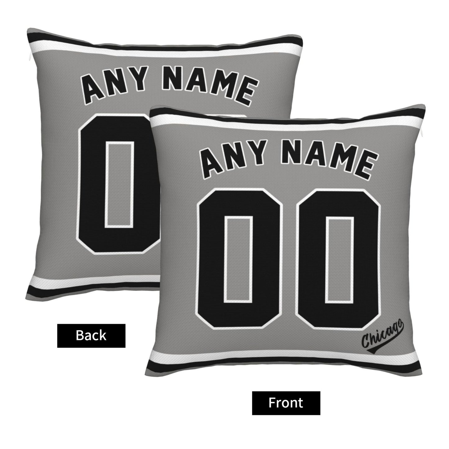 Custom Chicago White Sox Pillow Decorative Throw Pillow Case - Print Personalized Football Team Fans Name & Number Birthday Gift Football Pillows