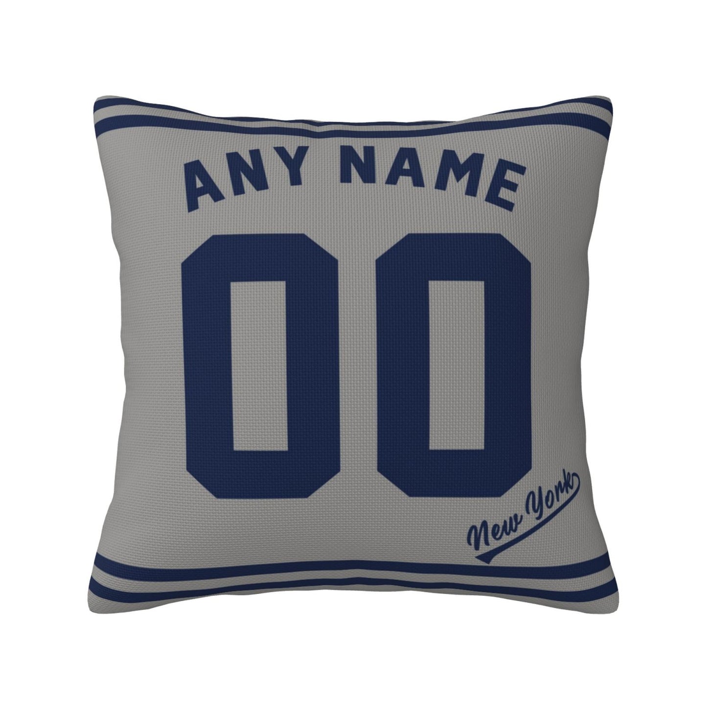 Custom New York Yankees Pillow Decorative Throw Pillow Case - Print Personalized Football Team Fans Name & Number Birthday Gift Football Pillows