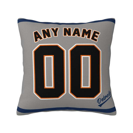 Custom Detroit Tigers Pillow Decorative Throw Pillow Case - Print Personalized Football Team Fans Name & Number Birthday Gift Football Pillows
