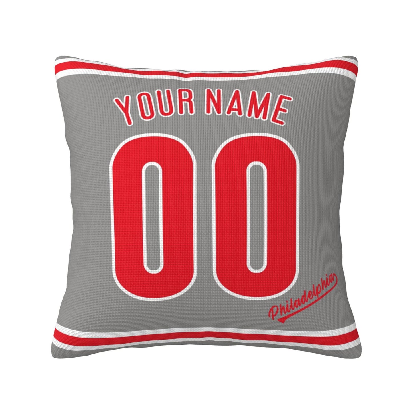 Custom Philadelphia Phillies Pillow Decorative Throw Pillow Case - Print Personalized Football Team Fans Name & Number Birthday Gift Football Pillows