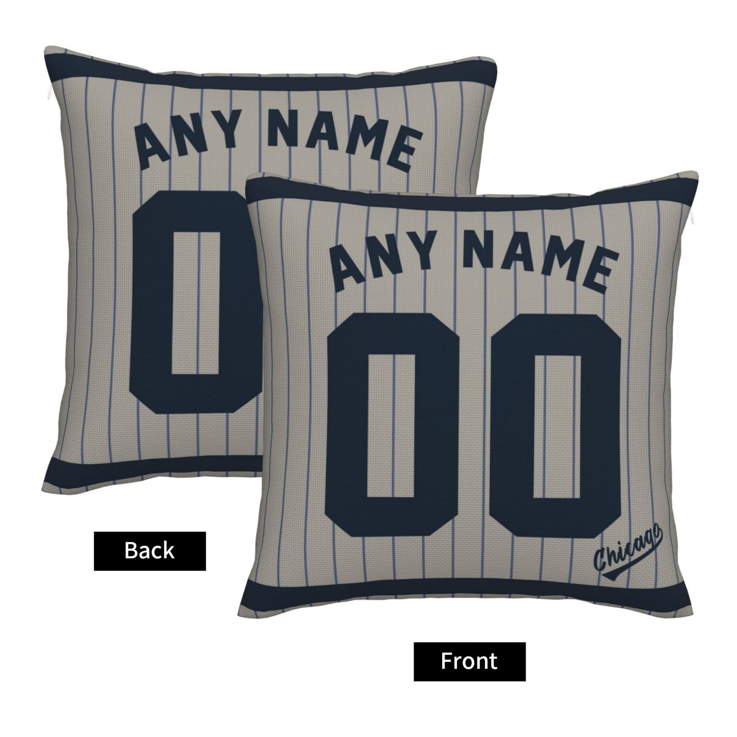 Custom Chicago White Sox Pillow Decorative Throw Pillow Case - Print Personalized Football Team Fans Name & Number Birthday Gift Football Pillows