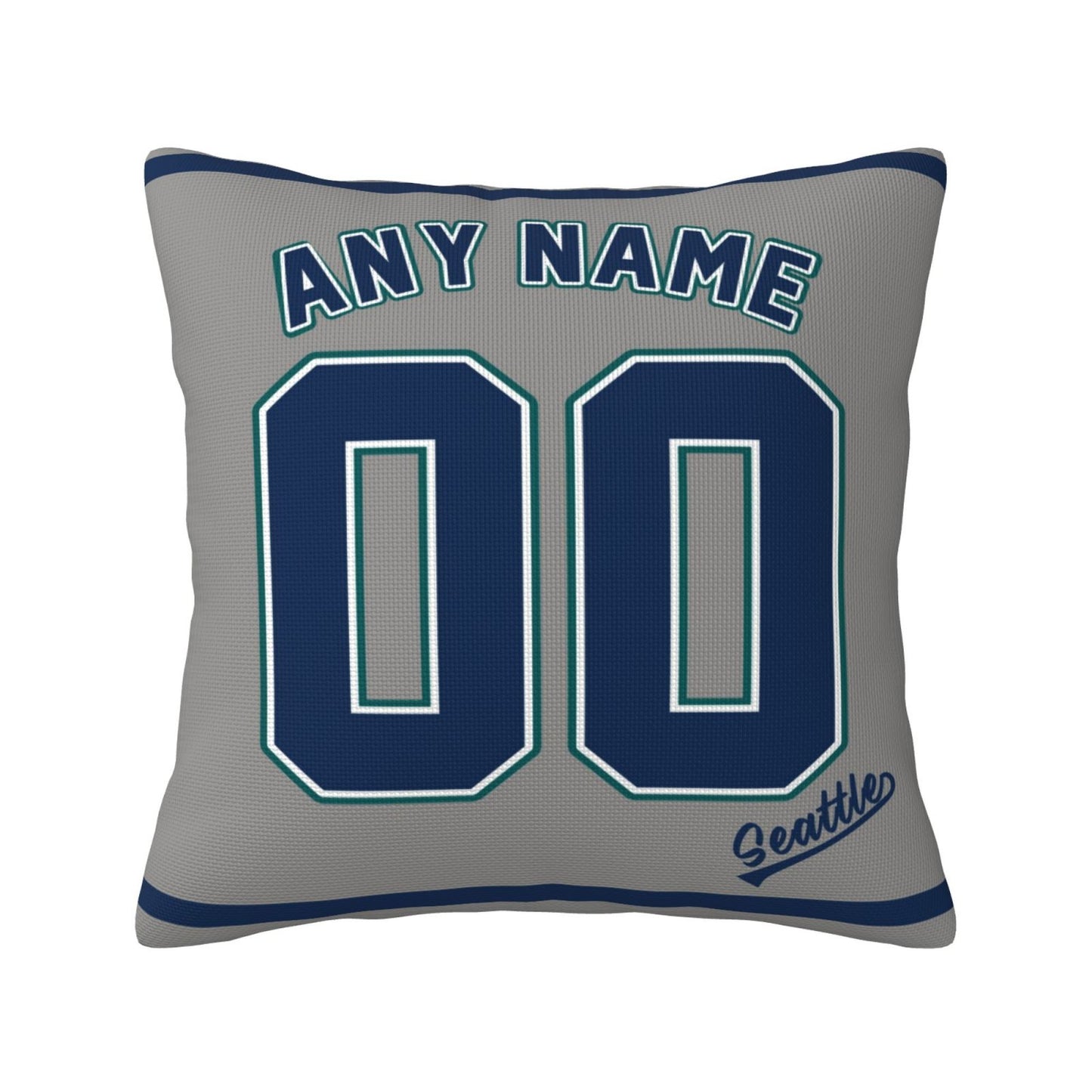 Custom Seattle Mariners Pillow Decorative Throw Pillow Case - Print Personalized Football Team Fans Name & Number Birthday Gift Football Pillows