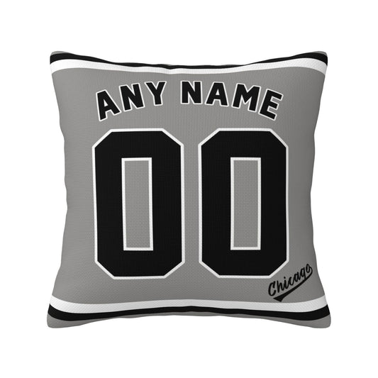 Custom Chicago White Sox Pillow Decorative Throw Pillow Case - Print Personalized Football Team Fans Name & Number Birthday Gift Football Pillows