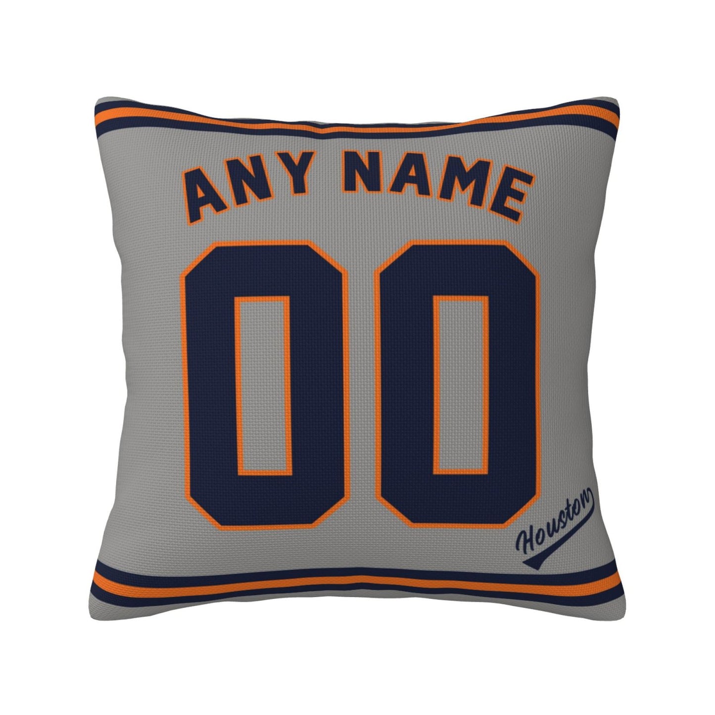 Custom Houston Astros Pillow Decorative Throw Pillow Case - Print Personalized Football Team Fans Name & Number Birthday Gift Football Pillows
