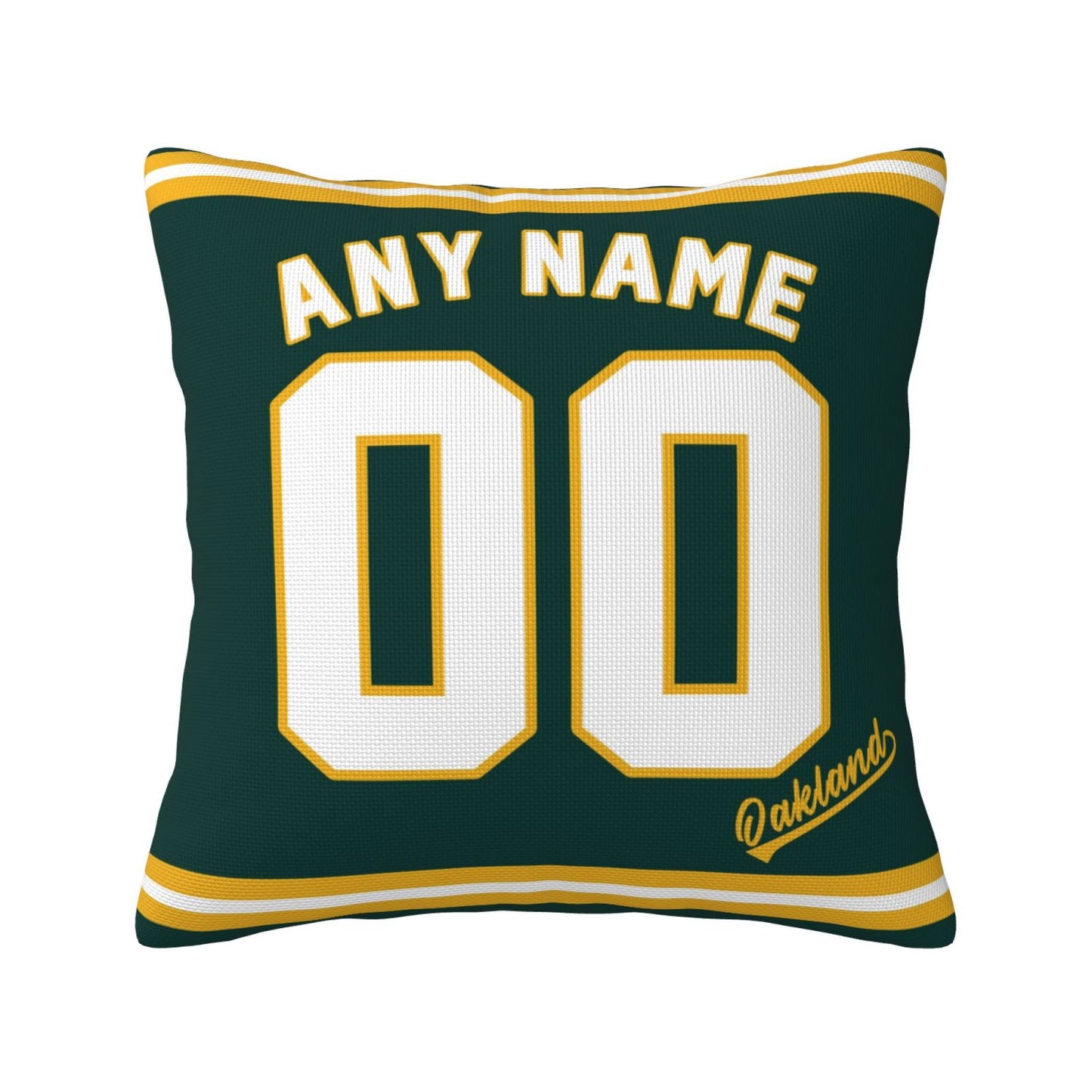 Custom Oakland Athletics Pillow Decorative Throw Pillow Case - Print Personalized Football Team Fans Name & Number Birthday Gift Football Pillows