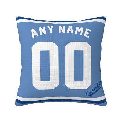 Custom Kansas City Royals Pillow Decorative Throw Pillow Case - Print Personalized Football Team Fans Name & Number Birthday Gift Football Pillows
