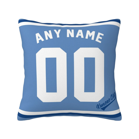 Custom Kansas City Royals Pillow Decorative Throw Pillow Case - Print Personalized Football Team Fans Name & Number Birthday Gift Football Pillows