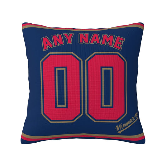 Custom Minnesota Twins Pillow Decorative Throw Pillow Case - Print Personalized Football Team Fans Name & Number Birthday Gift Football Pillows