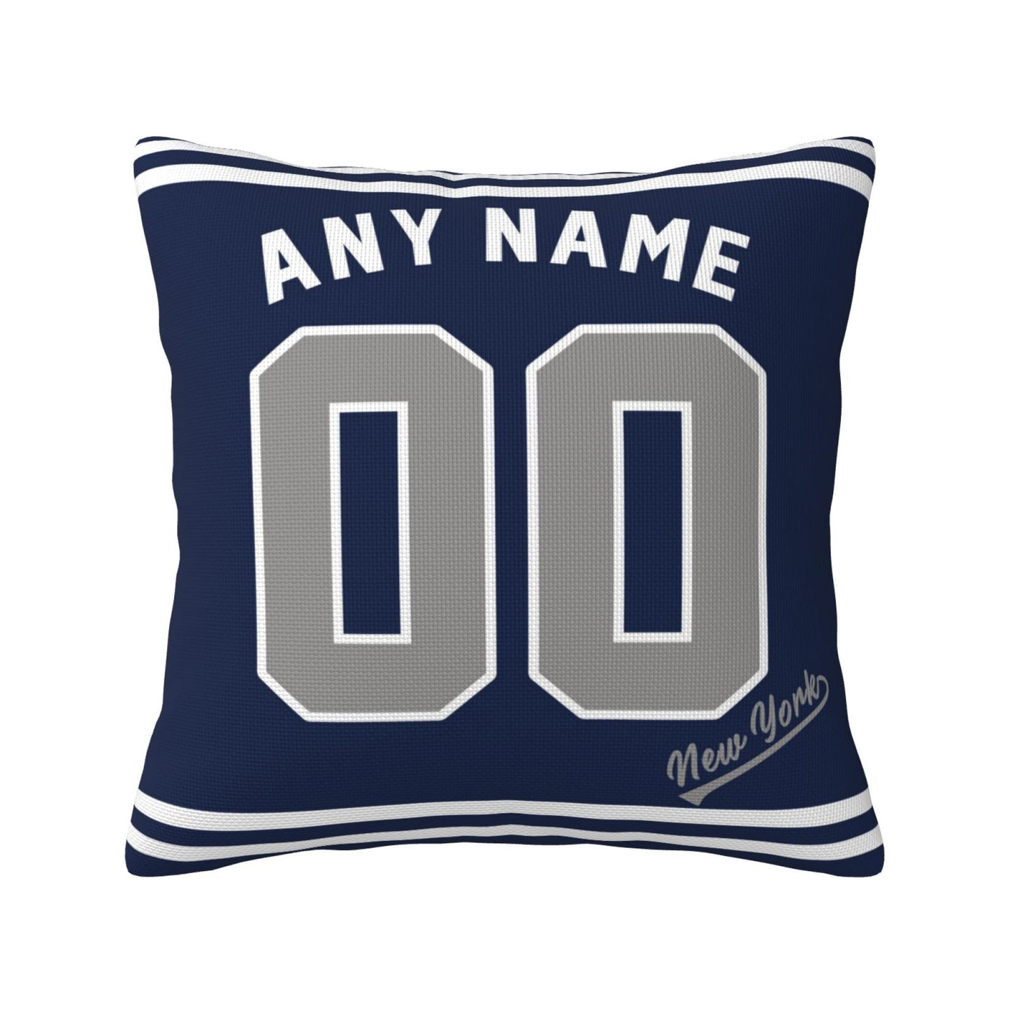 Custom New York Yankees Pillow Decorative Throw Pillow Case - Print Personalized Football Team Fans Name & Number Birthday Gift Football Pillows