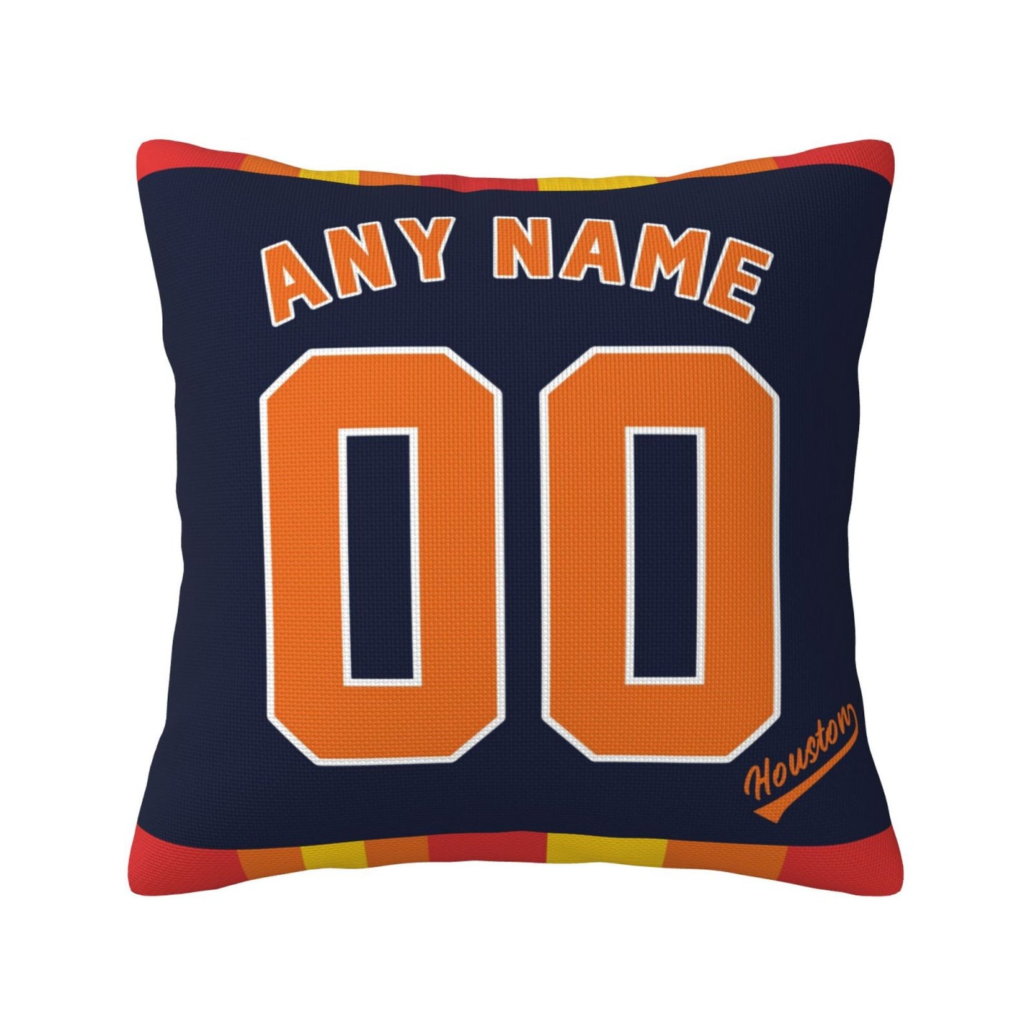 Custom Houston Astros Pillow Decorative Throw Pillow Case - Print Personalized Football Team Fans Name & Number Birthday Gift Football Pillows