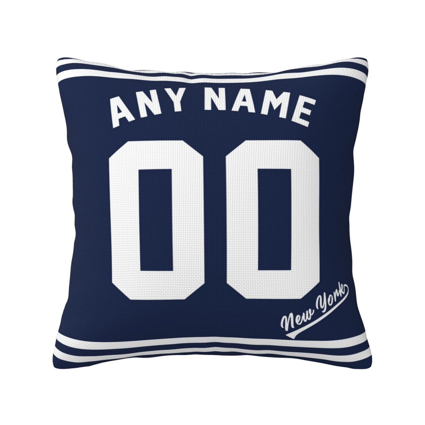 Custom New York Yankees Pillow Decorative Throw Pillow Case - Print Personalized Football Team Fans Name & Number Birthday Gift Football Pillows