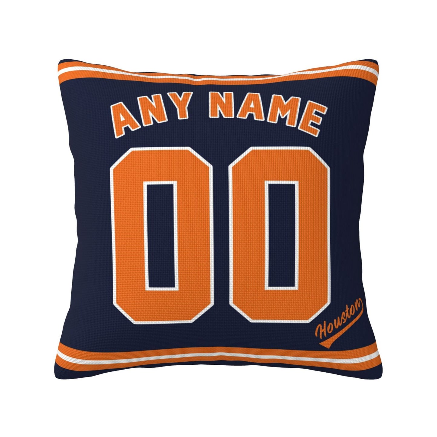 Custom Houston Astros Pillow Decorative Throw Pillow Case - Print Personalized Football Team Fans Name & Number Birthday Gift Football Pillows