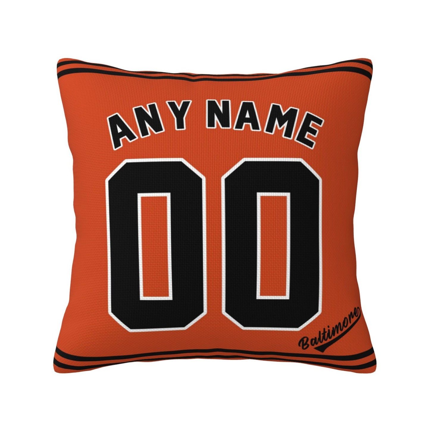 Custom Baltimore Orioles Pillow Decorative Throw Pillow Case - Print Personalized Football Team Fans Name & Number Birthday Gift Football Pillows