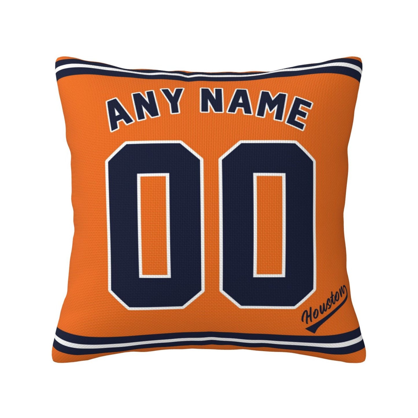 Custom Houston Astros Pillow Decorative Throw Pillow Case - Print Personalized Football Team Fans Name & Number Birthday Gift Football Pillows