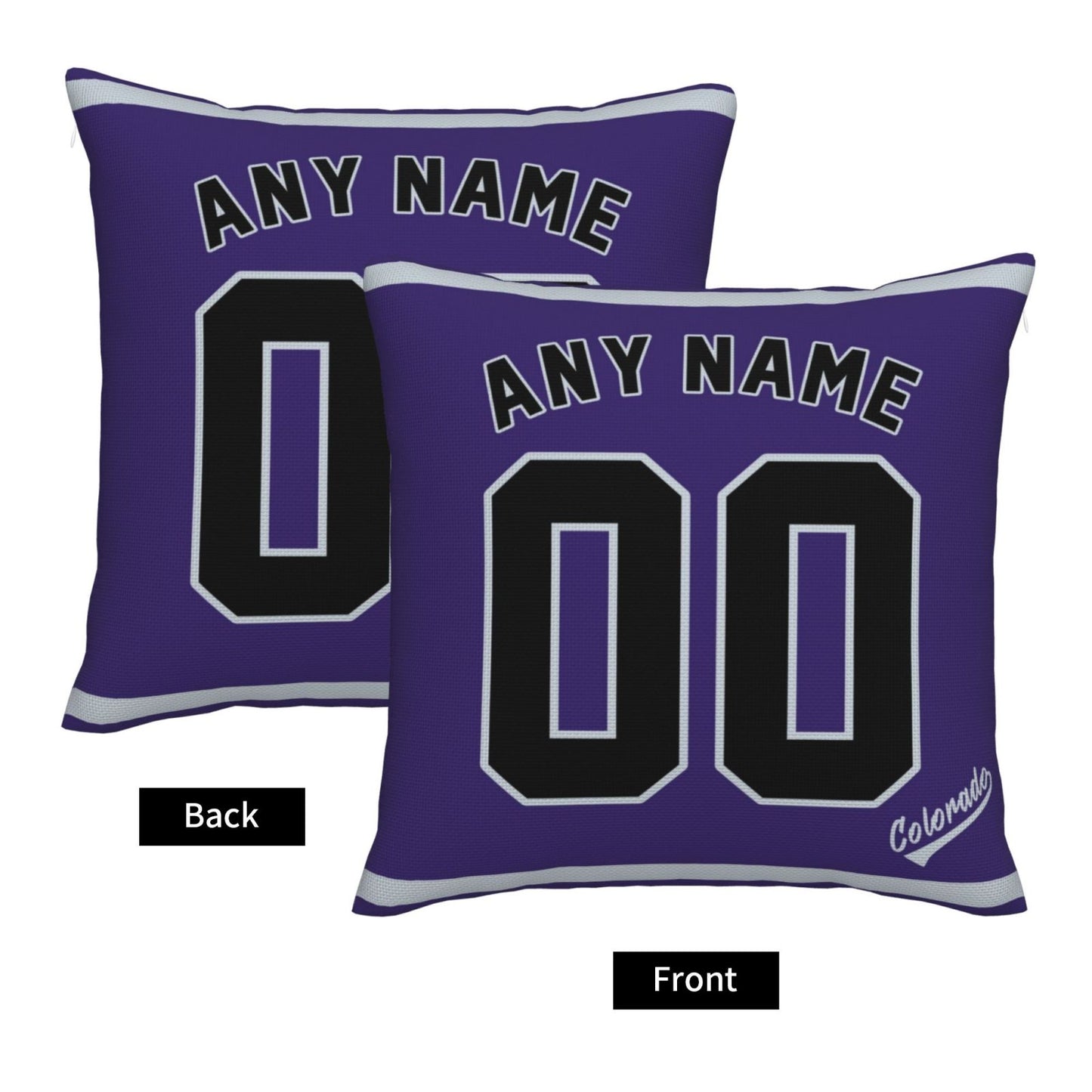 Custom Colorado Rockies Pillow Decorative Throw Pillow Case - Print Personalized Football Team Fans Name & Number Birthday Gift Football Pillows