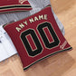 Custom A.Diamondbacks Red Pillow Decorative Throw Pillow Case - Print Personalized Football Team Fans Name & Number Birthday Gift Football Pillows