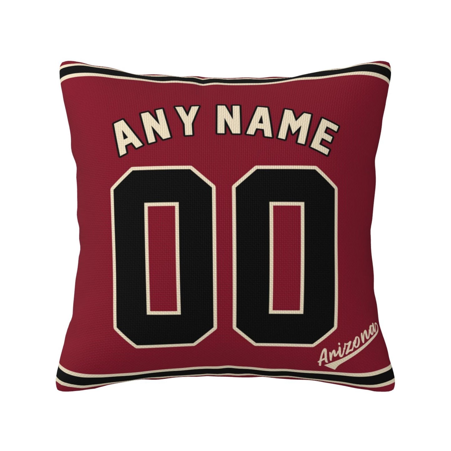 Custom A.Diamondbacks Red Pillow Decorative Throw Pillow Case - Print Personalized Football Team Fans Name & Number Birthday Gift Football Pillows