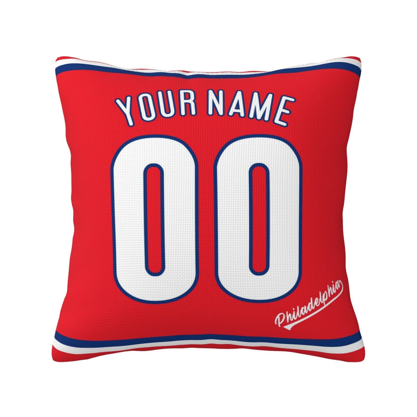 Custom Philadelphia Phillies Pillow Decorative Throw Pillow Case - Print Personalized Football Team Fans Name & Number Birthday Gift Football Pillows