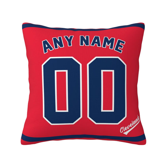 Custom Cleveland Guardians Pillow Decorative Throw Pillow Case - Print Personalized Football Team Fans Name & Number Birthday Gift Football Pillows