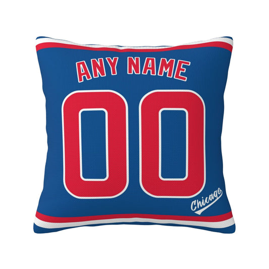 Custom Chicago Cubs Pillow Decorative Throw Pillow Case - Print Personalized Football Team Fans Name & Number Birthday Gift Football Pillows