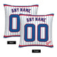 Custom Chicago Cubs Pillow Decorative Throw Pillow Case - Print Personalized Football Team Fans Name & Number Birthday Gift Football Pillows