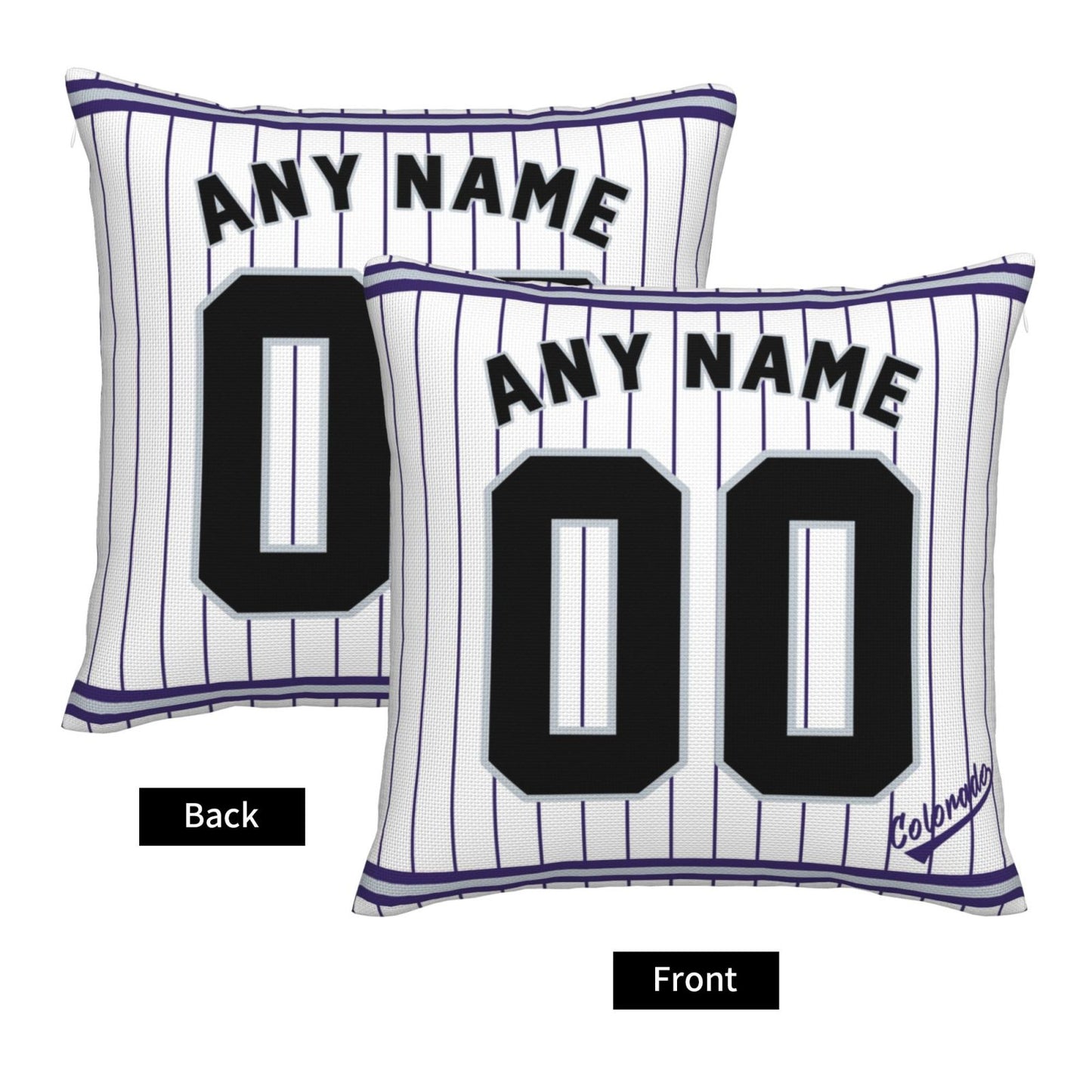 Custom Colorado Rockies Pillow Decorative Throw Pillow Case - Print Personalized Football Team Fans Name & Number Birthday Gift Football Pillows