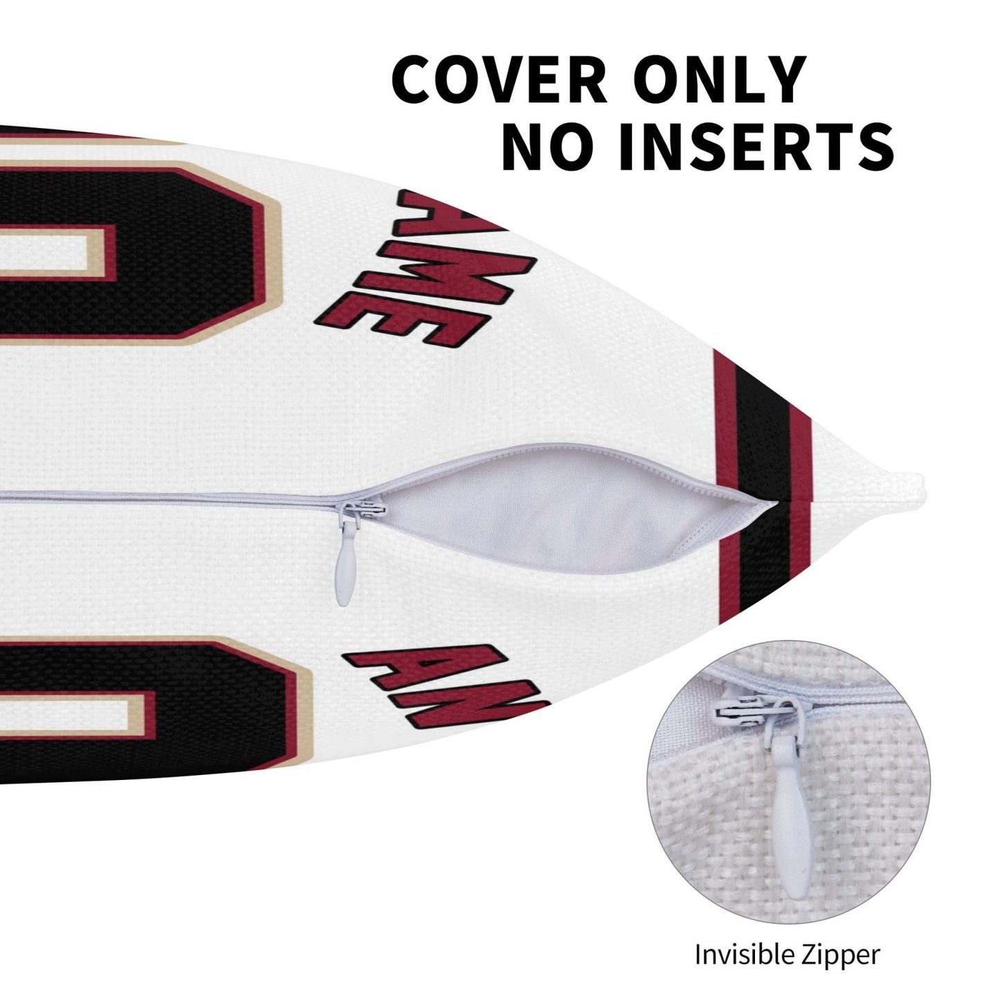 Custom A.Diamondbacks White Pillow Decorative Throw Pillow Case - Print Personalized Football Team Fans Name & Number Birthday Gift Football Pillows