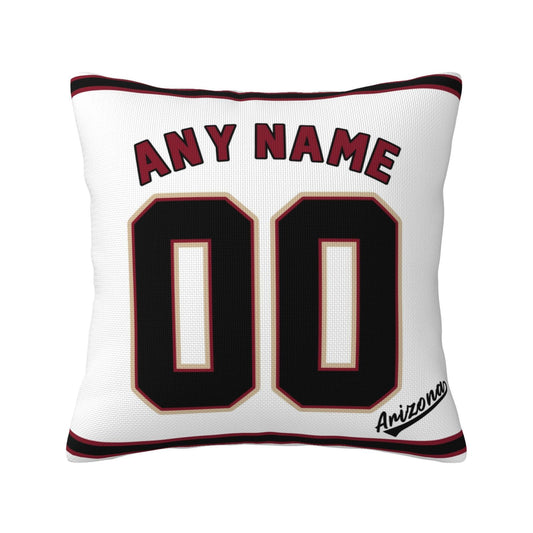 Custom A.Diamondbacks White Pillow Decorative Throw Pillow Case - Print Personalized Football Team Fans Name & Number Birthday Gift Football Pillows