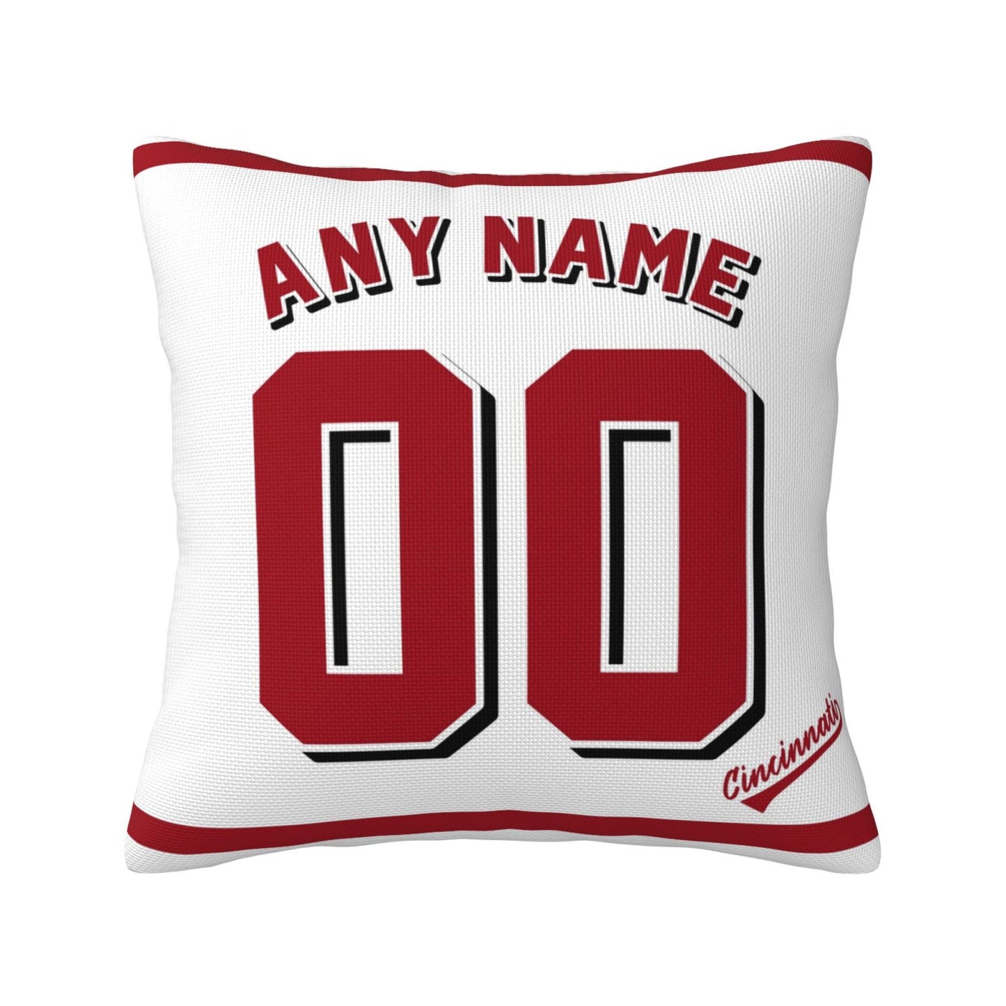 Custom Cincinnati Reds Pillow Decorative Throw Pillow Case - Print Personalized Football Team Fans Name & Number Birthday Gift Football Pillows