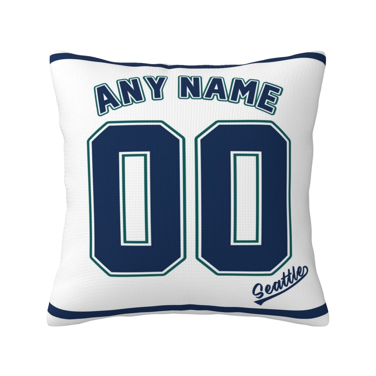 Custom Seattle Mariners Pillow Decorative Throw Pillow Case - Print Personalized Football Team Fans Name & Number Birthday Gift Football Pillows