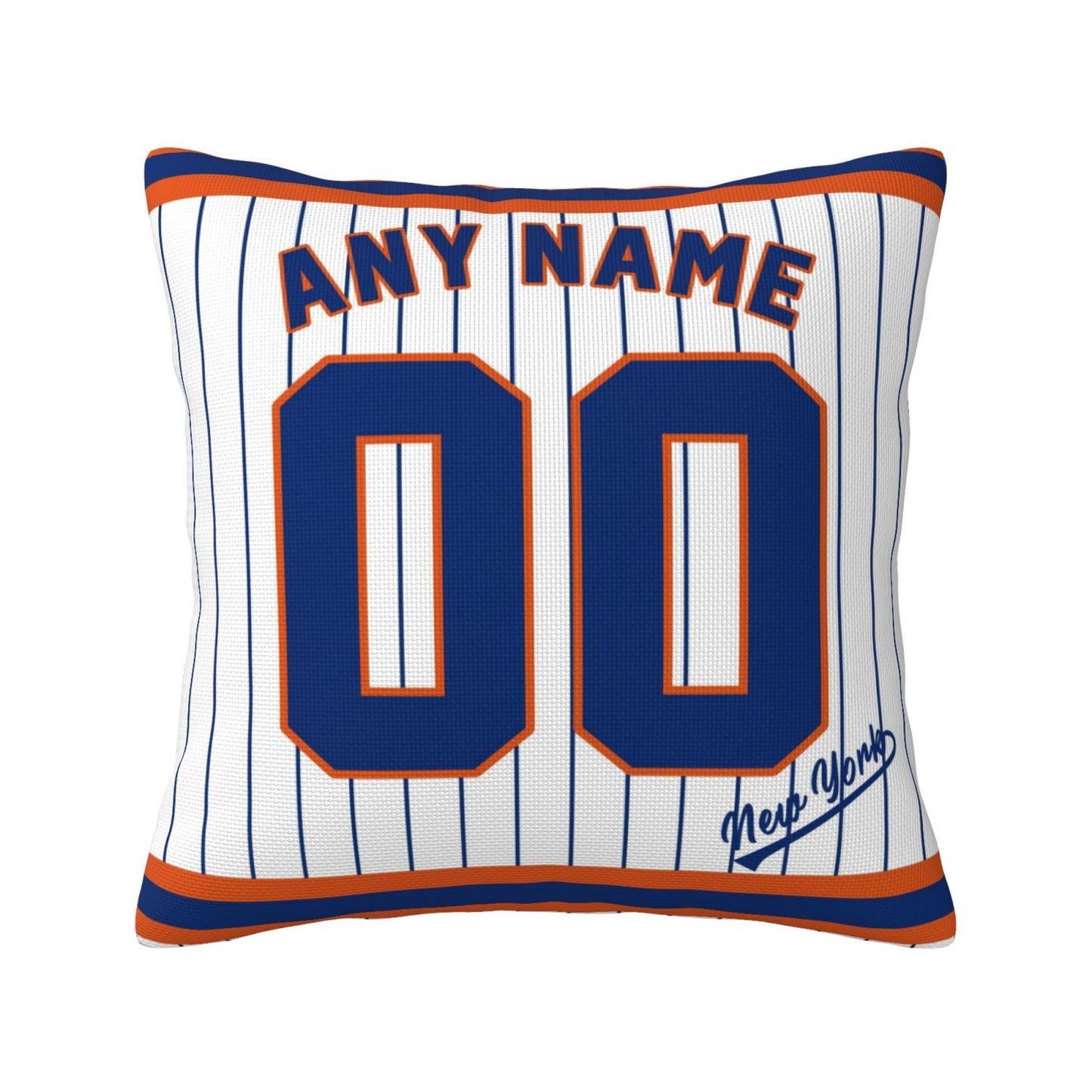 Custom New York Mets Pillow Decorative Throw Pillow Case - Print Personalized Football Team Fans Name & Number Birthday Gift Football Pillows